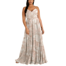 Jenny Yoo Abstract Floral Print Inesse Dress Size 16