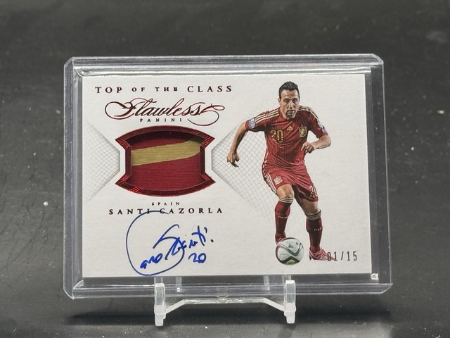 2015 Panini Flawless Santi Cazorla Top Of the Class Patch Auto 1/15 Spain 1/1