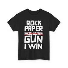 Guns Owner Shirt, Rock Paper Gun I Win T-shirt, Guns Lovers Men Shirt 