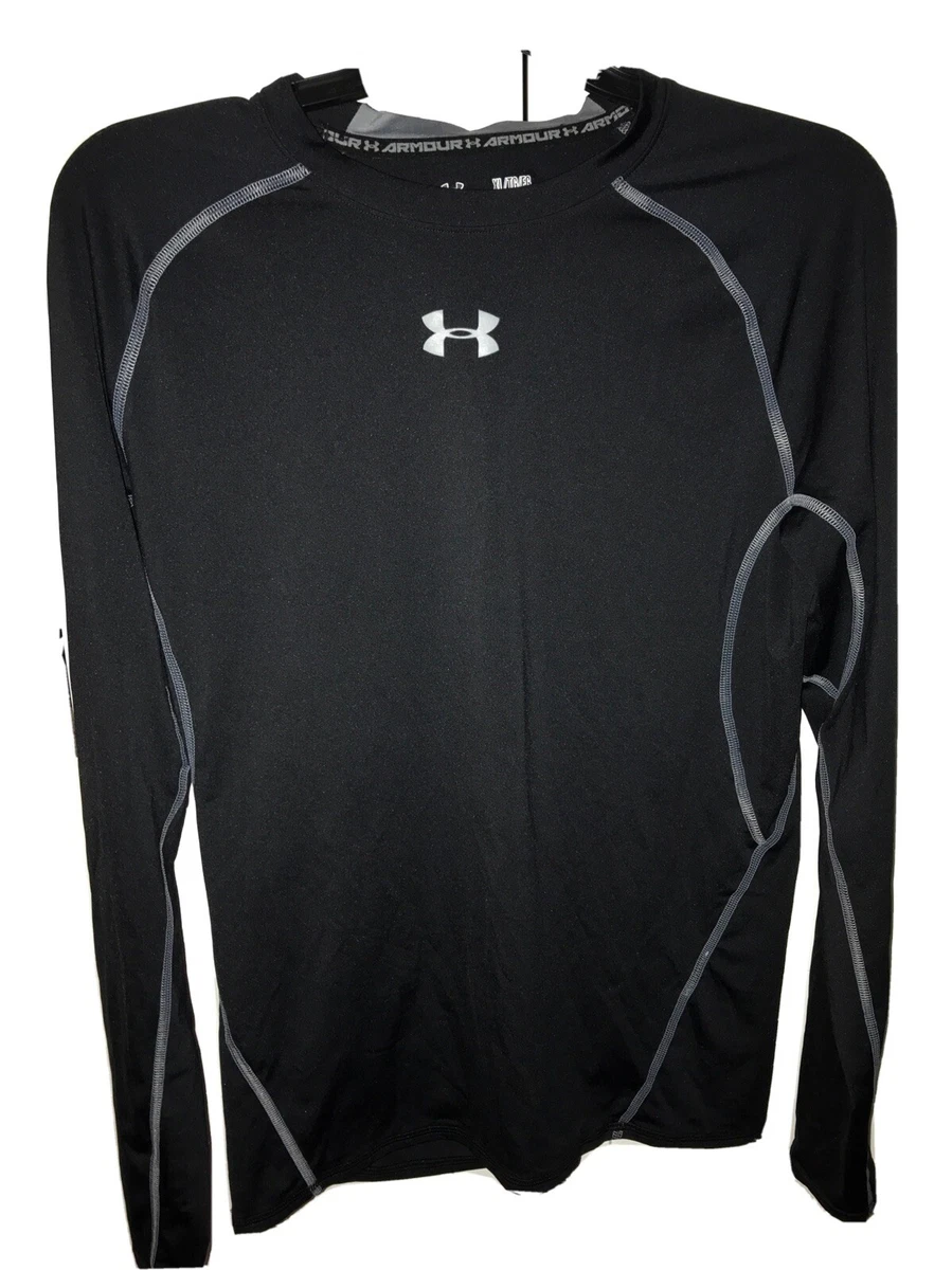 UNDER ARMOUR Compression Shirt long Sleeve XL/TG/EG Black Grey Reverse  Stitching