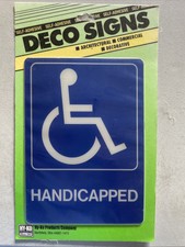 NEW HY-KO D-17 5X7 HEAVY DUTY PLASTIC DECO HANDICAPPED SIGN Made In The USA