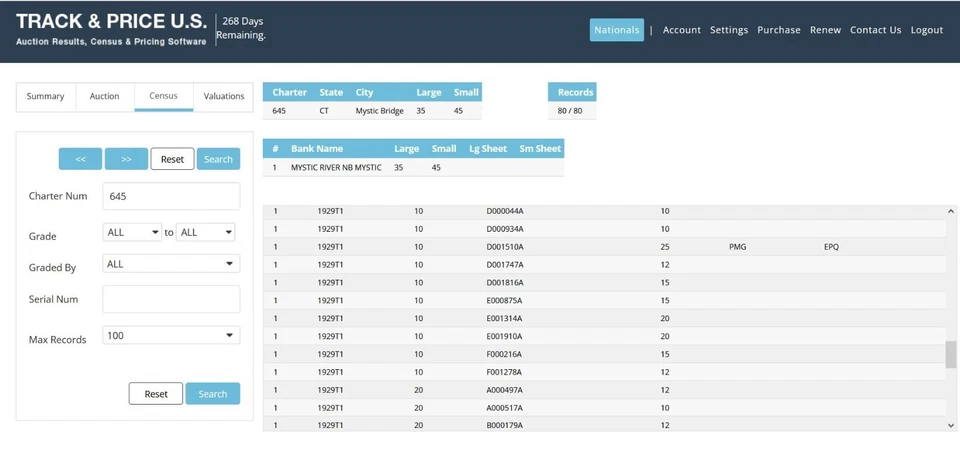 1929 $10 National Bank Mystic, Connecticut CH# 645 PMG 58 top pop 1/0 finest - Image 3 of 4