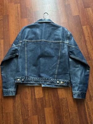 Alexander Wang Denim Trucker Coated Jacket Embossed Puff Alexander Wang Denim Trucker Coated Jacket Embossed Puff