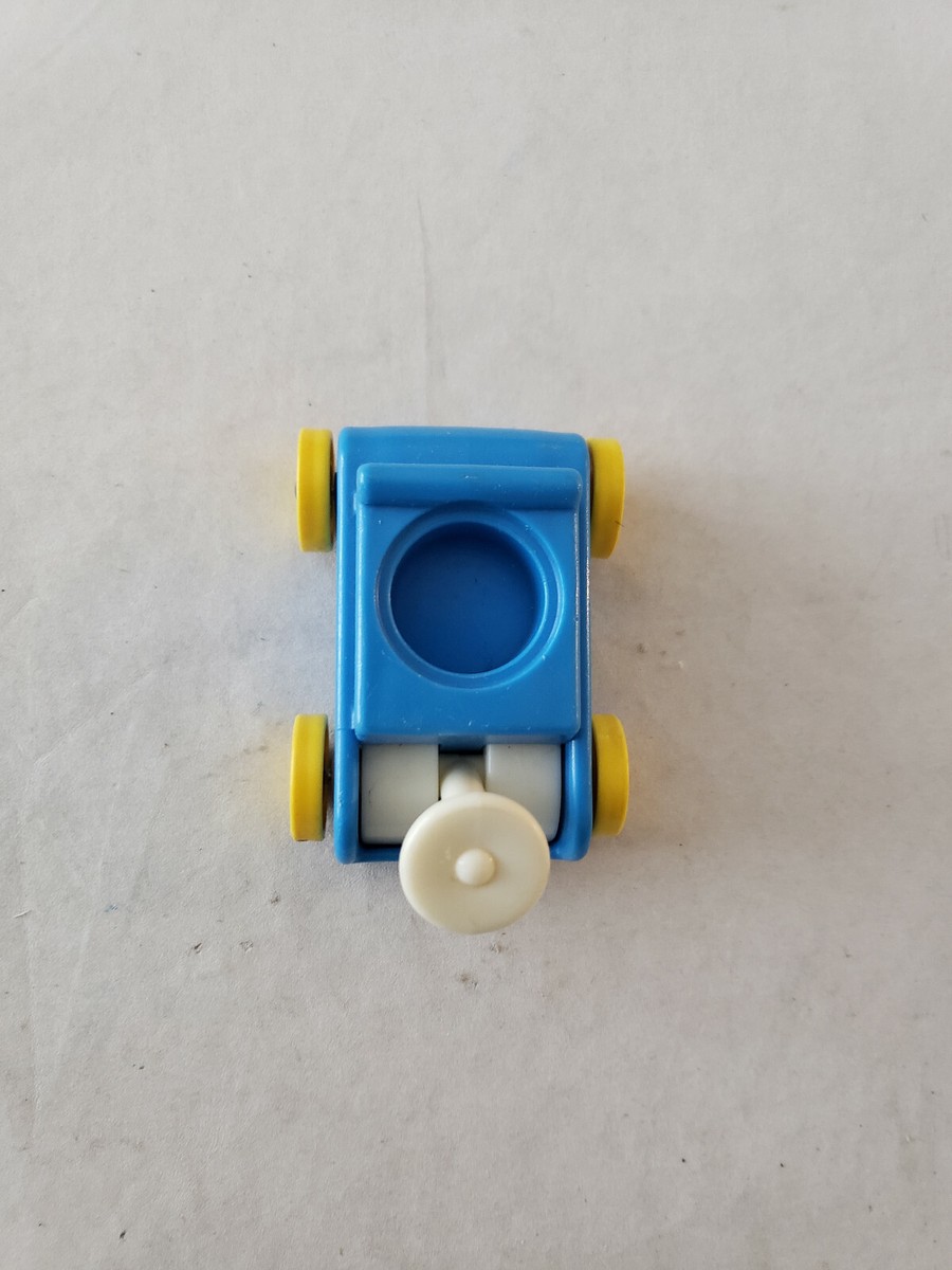 Fisher Price Little People Vintage Toy Car Scooter BLUE Yellow Wheels
