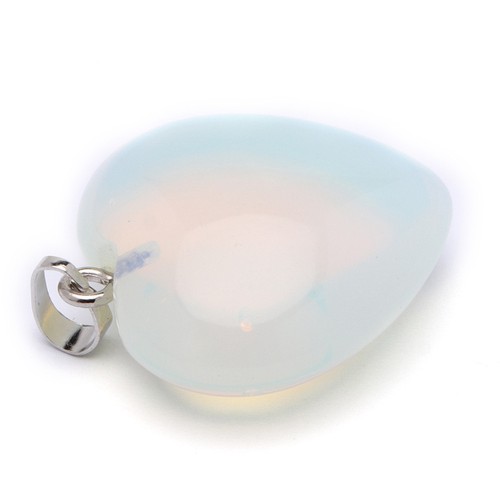 8 pcs Lots Love Heart 30MM Natural Agate Quartz Amethyst Gems Silver Pendants - Picture 8 of 9