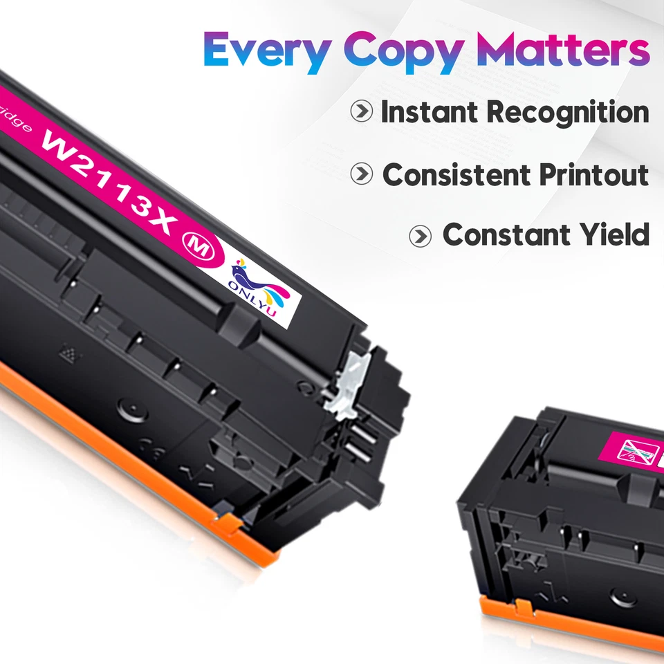 4PK W2110X for HP 206X Toner Set Laserjet Pro m283fdw m283cdw m255dw With Chip - Image 4 of 4