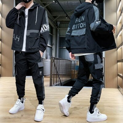 Conjunto De Chándal Moda Hip-hop Para Hombre Traje De Pantalones