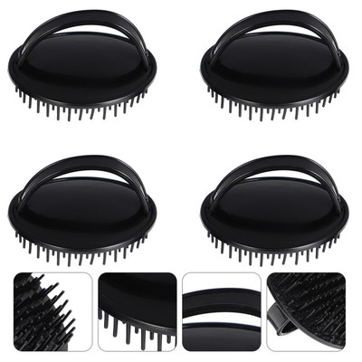 4 Pcs Leopard Print Rug Massage Shampoo Bridegroom