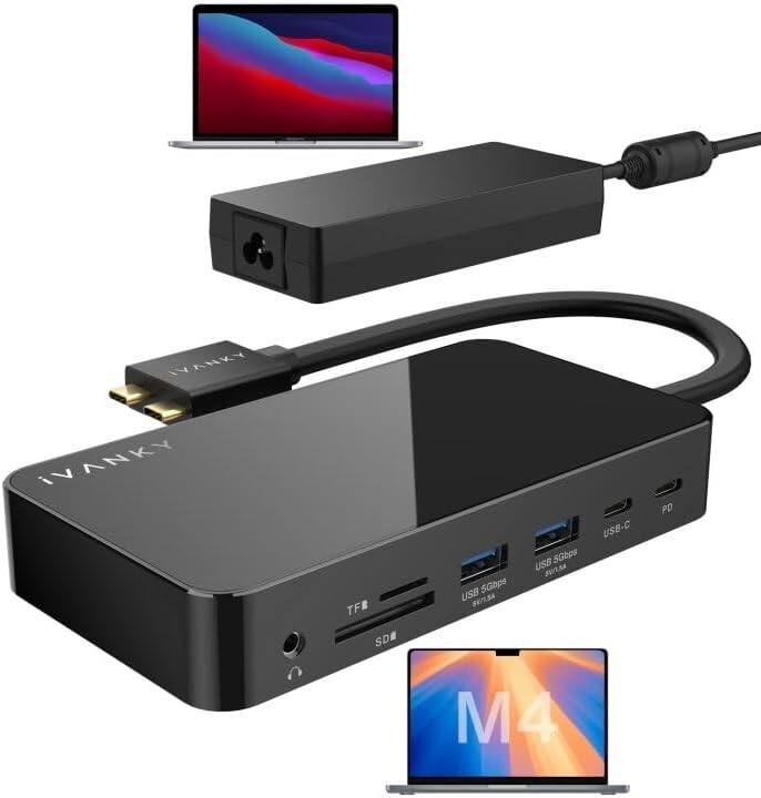 Elegant FusionDock 1 M4 Dock for MacBook Pro - 6 USB Ports & High-Speed Charging-image