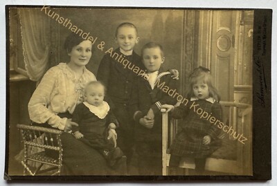 orig. KAB Fotografie Mode Kabinett Foto um 1914 Berlin Familie