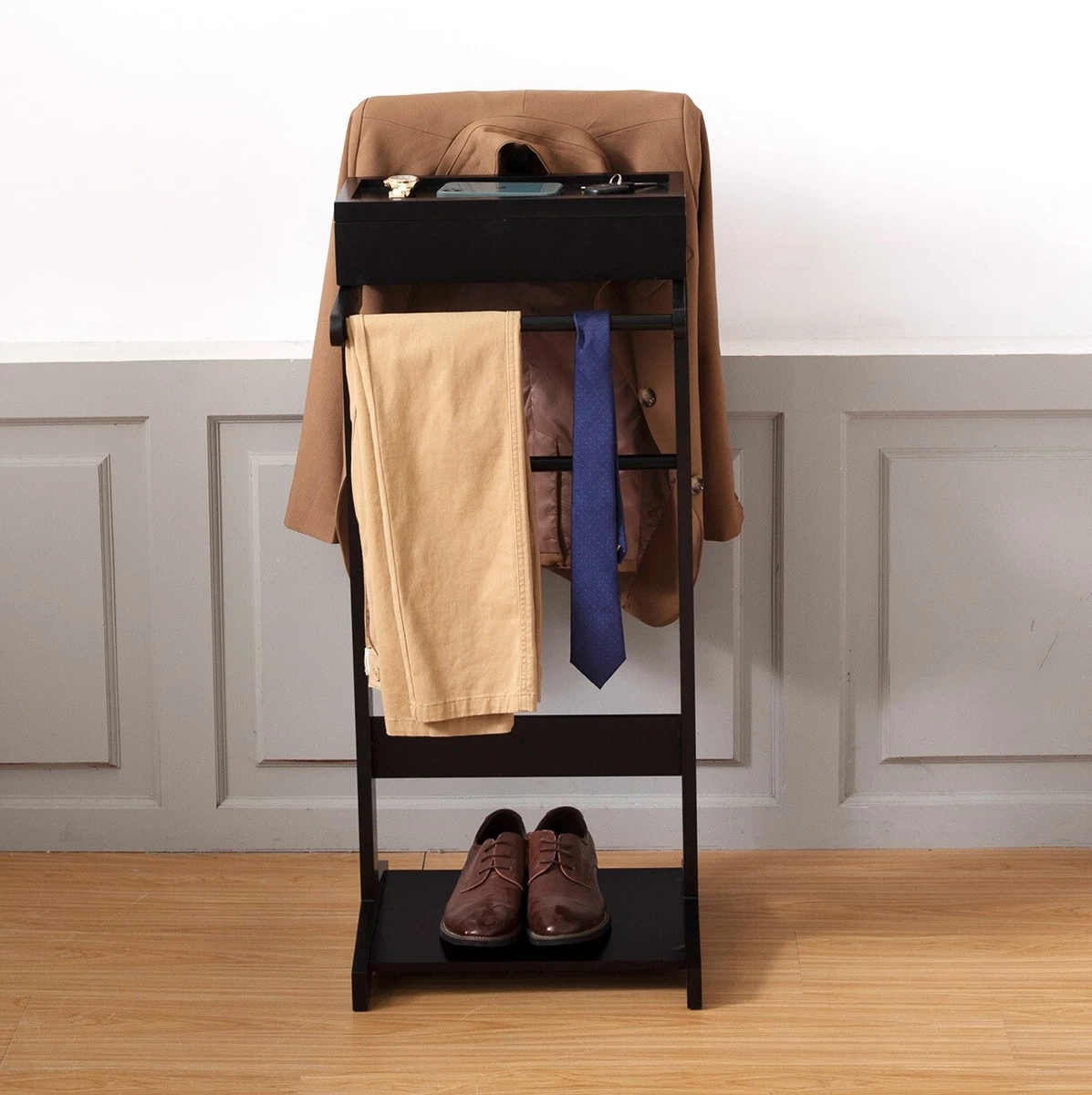 Shoe rack and store coat hanger