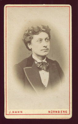 PHOTO CDV J.Hahn in Nuremberg. Bourgeoisie Nobility Personality
