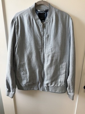 Ted Baker Mens Linen - Cotton Bomber Jacket Size 5- Large 