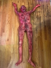 Halloween Bloody Dead Body 4.8ft Latex Hanging Corpse Torso Prop Haunted House