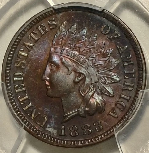 1883  Indian Head Cent PCGS Proof 63 Brown