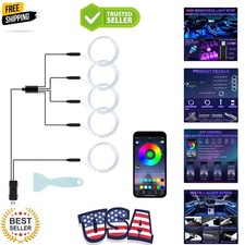 Smart Car LED Interior Lights with USB Port, LED Strip Fiber Optic Lights, Wi...
