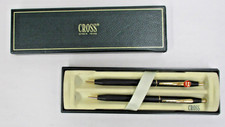 Cross Pen  Pencil Set Black Matte 250-105 W/ Gold Trim
