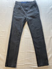 Levis Boys 502 Regular Taper Black Jeans Size 12R 26x27 Stretch Adjustable Waist