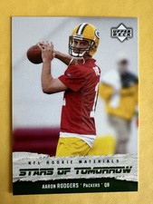 2005 Upper Deck Rookie Materials Aaron Rodgers #ST-2 Stars of Tomorrow Packers