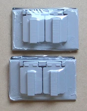 LOT OF 2 BELL OUTDOOR WEATHERPROOF COVER 1 GANG, 1 DUPLEX, FLIP/SNAP NEW