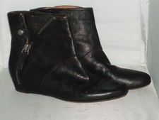 NINE WEST VINTAGE AMERICA Size 9M BLACK LEATHER Ankle Boots BOOTIES