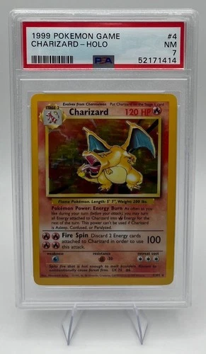 Pokemon Charizard Base Set Holo #4 PSA 7
