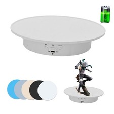 Motorized Rotating Display Stand, 7.87inch /17.6lbs Load, 360 Degree White