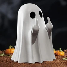 Halloween Spooky Figurine - Horror Resin Middle Finger Statue.