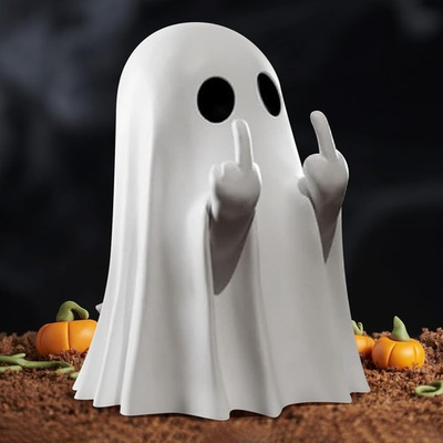 #ad Halloween Spooky Figurine Horror Resin Middle Finger Statue $3.99