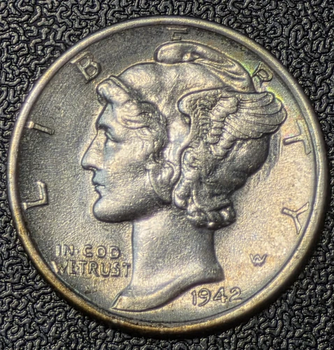 1942 S Mercury Silver Dime - BU UNC MS #ADR-BG3
