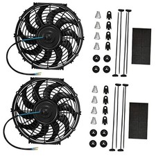 Upgraded Electric Cooling Fan - Universal Slim Fan Pull Curved-2Pcs X12 inch 2