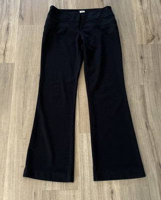 Cache Women's 8 Classic Black Casual Dress Pants Heavyweight Stretch Flare Y2K