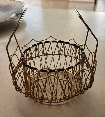 Erdecor Mid Century Falt Draht Korb  Eierkorb / Drahtkorb, Zauberkorb Vintage