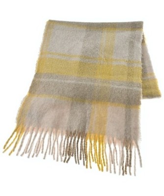 emmi Scarves BeigexYellow(Check Pattern) 2200673881069