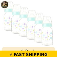 Parent's Choice Baby Bottle 6-Pack, 5 oz, Multicolor, Newborn