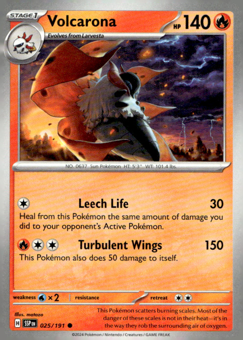 Volcarona Common SV08: Surging Sparks 025/191 NM