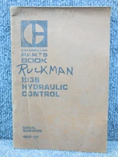 OEM Factory Caterpillar 193B Hydraulic Control Parts Catalog Book Manual 42V