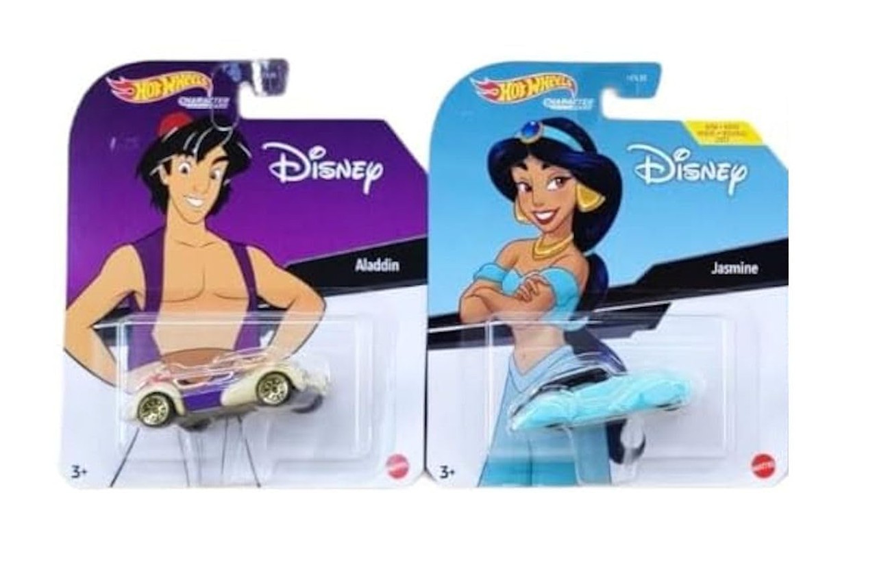 Hot Wheels Disney Character Cars Aladdin and Jasmine 2 Pack