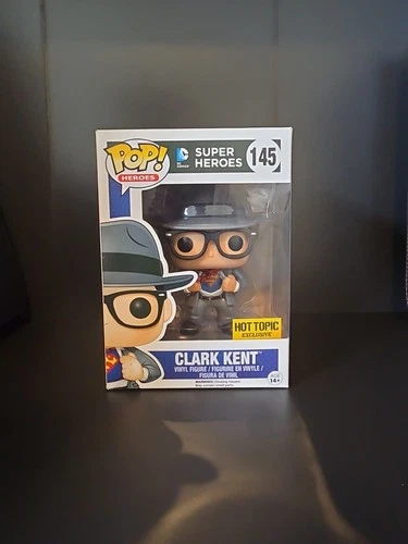 Funko Pop! DC Super Heroes Clark Kent #145 Hot Topic Exclusive Superman READ