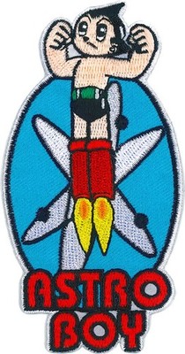 Patch - Astro Boy Flexing Jet Boots Anime 1950s Manga Mighty Atom Sci-Fi Iron On