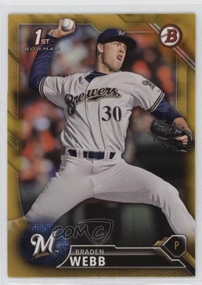 2016 Bowman Draft Draft Picks Gold 31/50 Braden Webb #BD-82 fm0