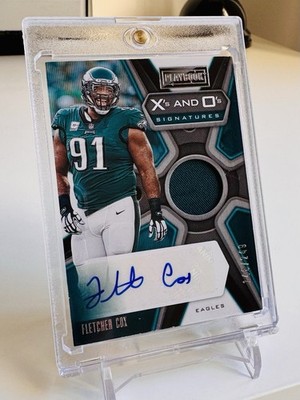 2019 Panini Playbook Fletcher Cox Philadelphia Eagles AUTO + Jersey Game W /249