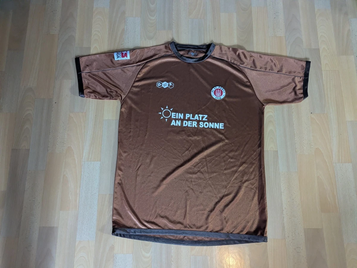FC St. Pauli Maglietta Bambino Con Teschio Marrone - Taglia 140 Cm - Cotone Fair Trade