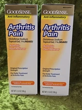 GOODSENSE Arthritis Pain Anti-Inflammatory Gel~LOT of 2  Exp 8/27 ~Like VOLTAREN