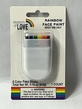 3 Rainbow Face/Body Paint Sticks Pride LGBTQ Red Orange Yellow Green Blue Purple