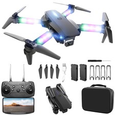 Drone with Camera 1080P HD, Foldable Mini FPV Drones 10.5 inches, Black 