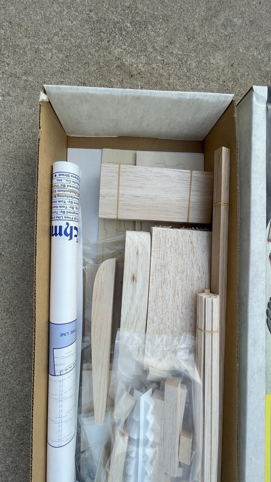 Vintage MIDWEST Messerschmitt with 54” Wingspan WARBIRD Airplane Model Kit! - Image 4 of 4