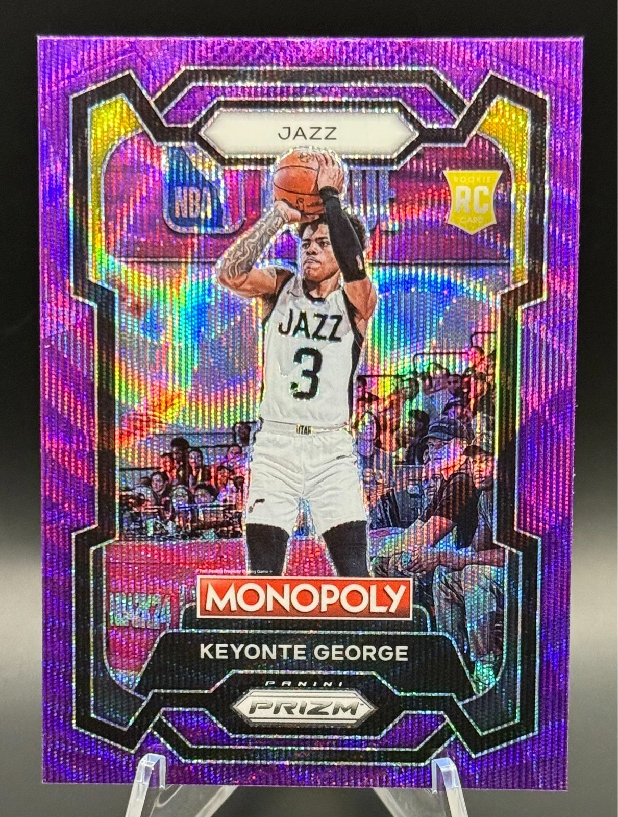 2023-24 Panini Prizm Monopoly - Keyonte George Purple Wave RC - Utah Jazz #87