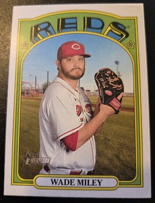 2021 Topps Heritage Baseball Wade Miley #573 Cincinnati Reds
