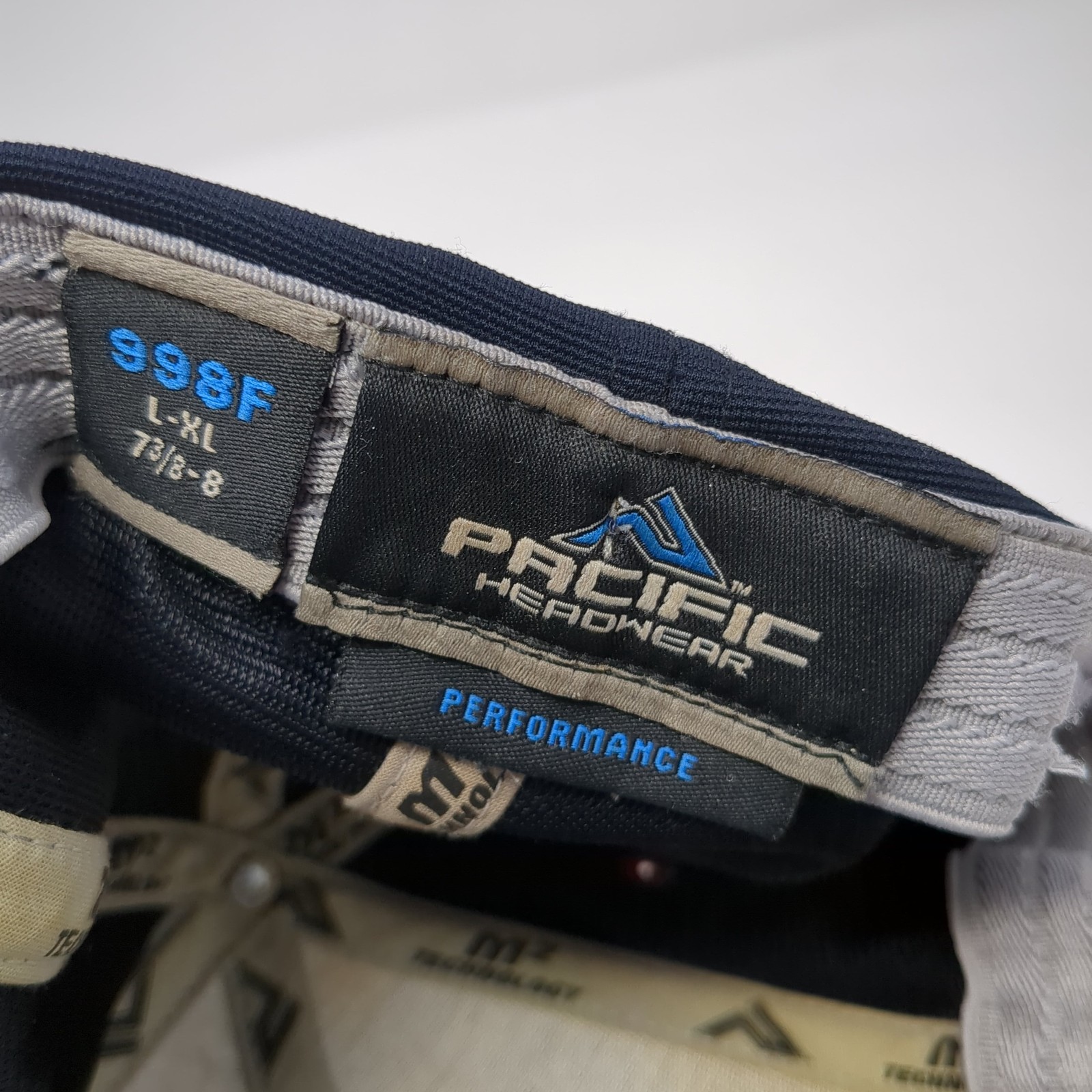 OBA Fitted Baseball Cap Solid Blue 8 Embroidered … - image 9